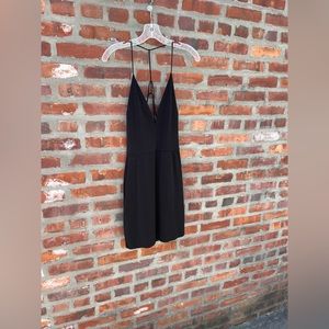 Silence and noise size large black strapp body con dress some ware